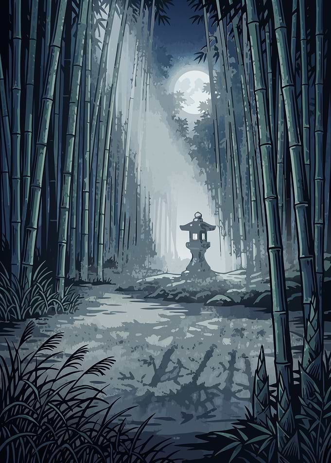 Bamboo Forest Moonlight Lantern