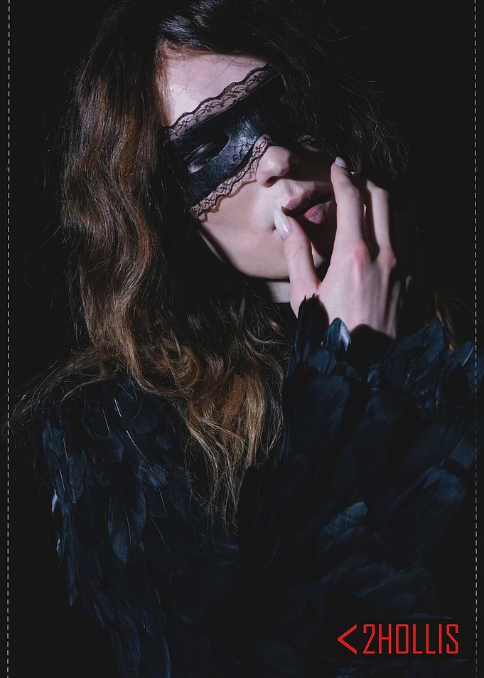 2hollis Dark Gothic Portrait with Lace Mask