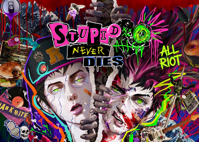 Stupid Never Dies Collage Art
