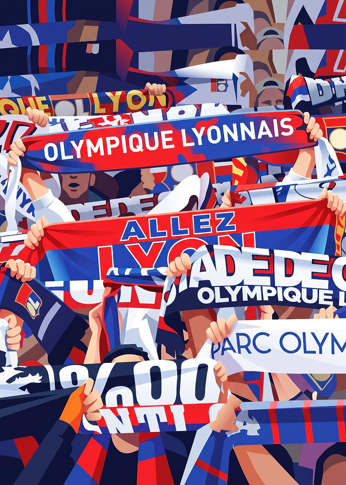 Olympique Lyonnais Football Fan Crowd