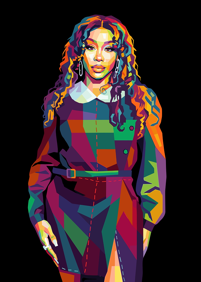 SZA Pop Art Portrait