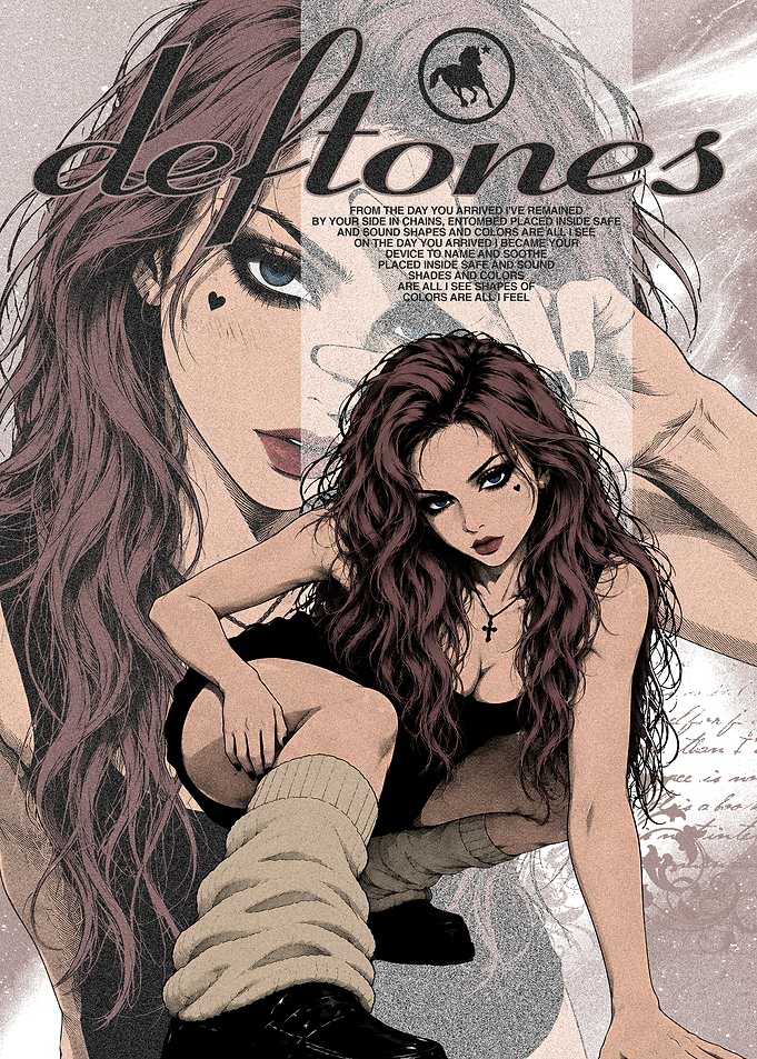 Deftones Aesthetic Anime Style Poster