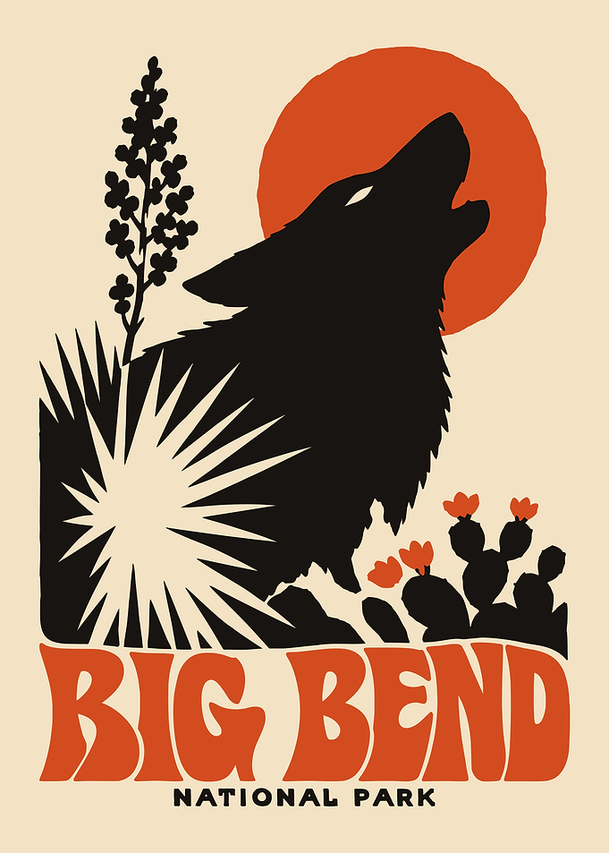 Big Bend National Park Wolf Poster