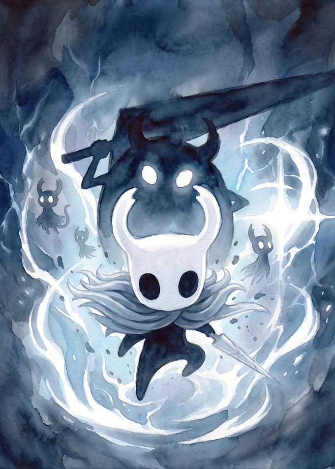 Hollow Knight Watercolor Illustration