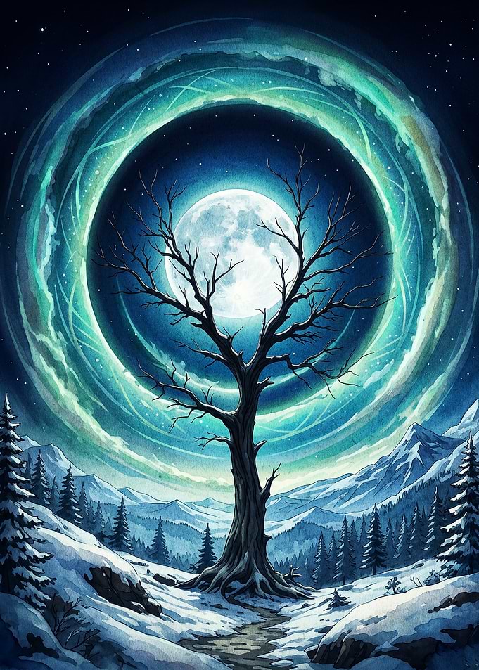 Midnight Tree Magical Nightscape