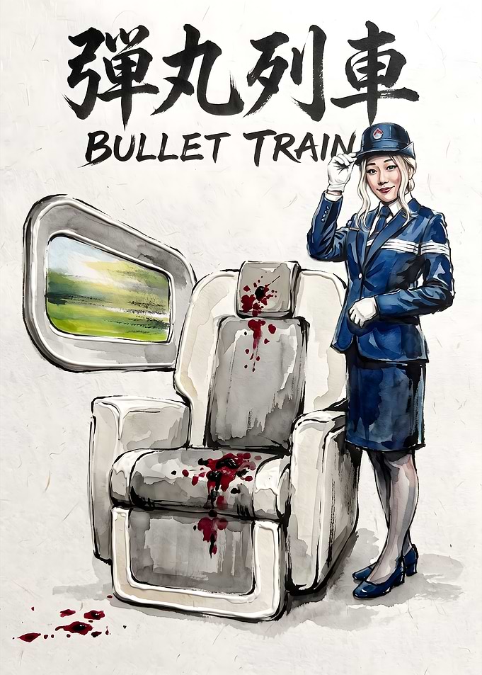Bullet Train Movie Poster Illustration
