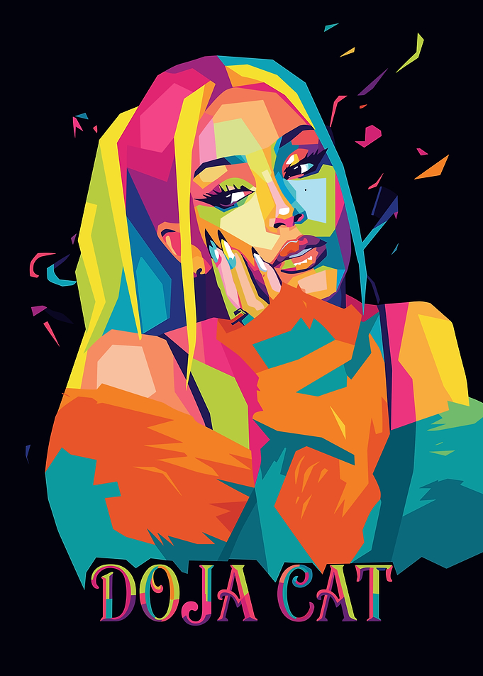 Doja Cat WPAP Pop Art Portrait