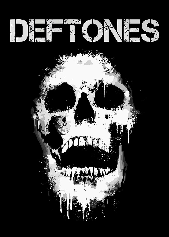 Deftones Skull Graphic Band Logo