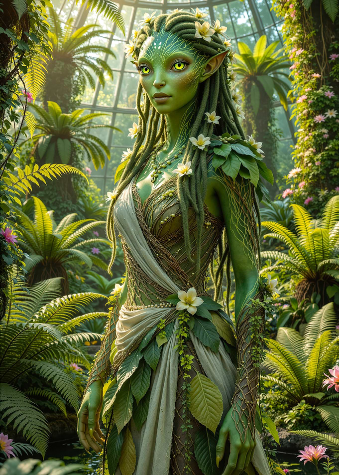 Ethereal Forest Dryad in Greenhouse