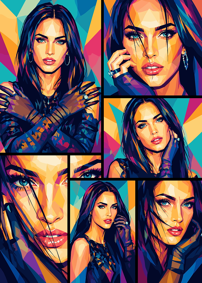 Megan Fox Pop Art Collage