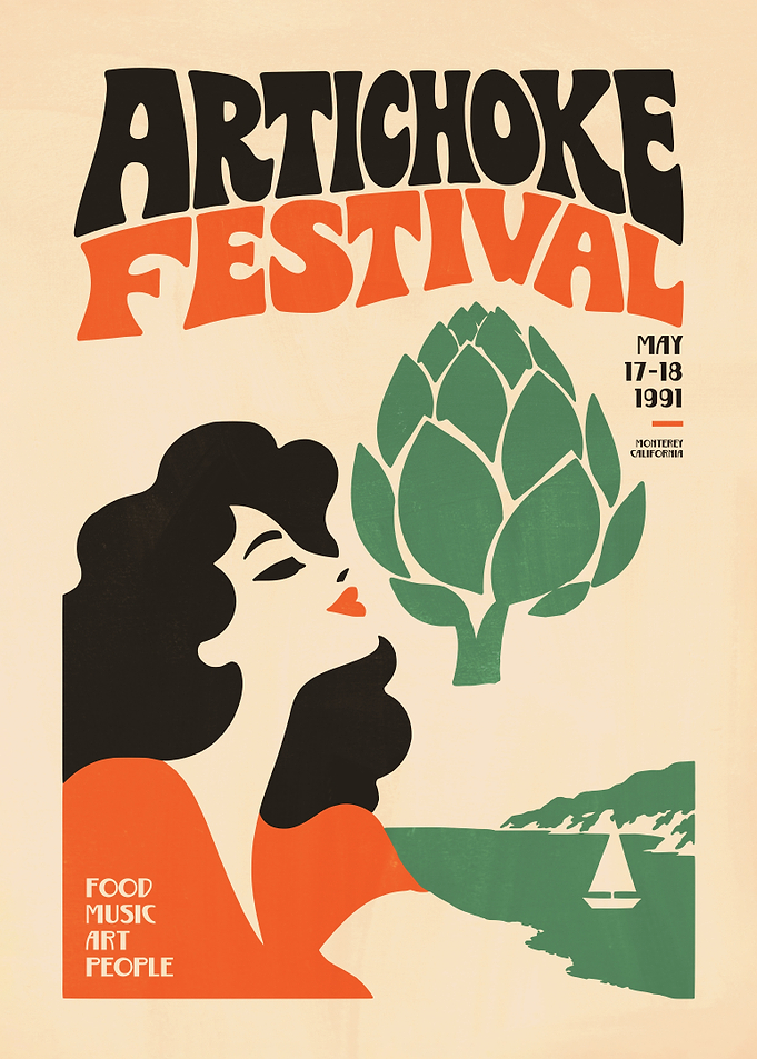 1991 Artichoke Festival Vintage Poster
