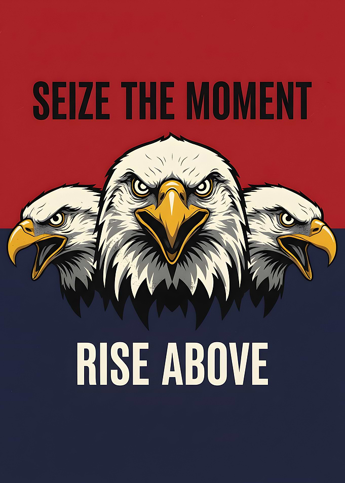 Seize the Moment Eagle Poster