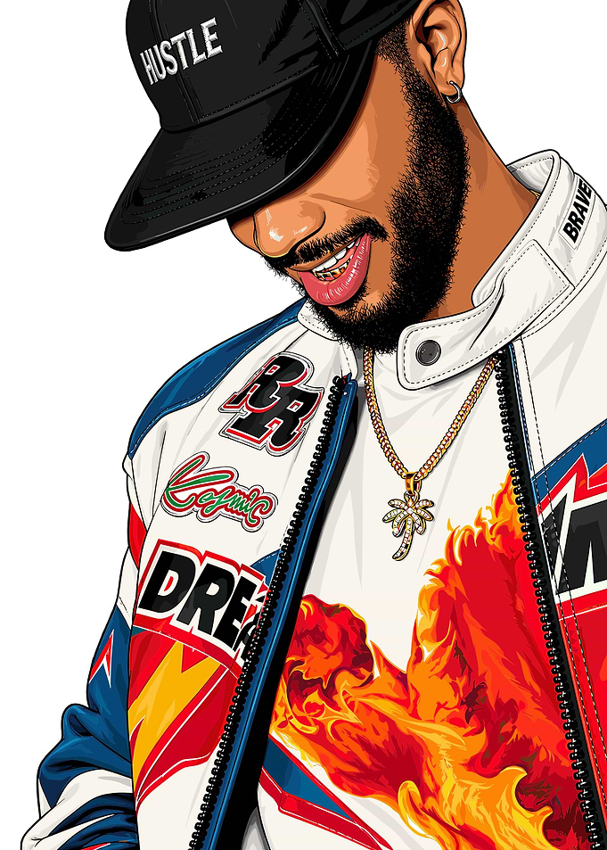 Stylish Man in Hustle Cap