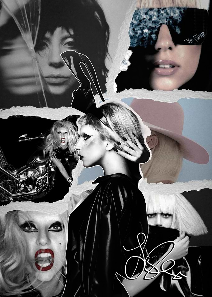 Lady Gaga Collage Poster