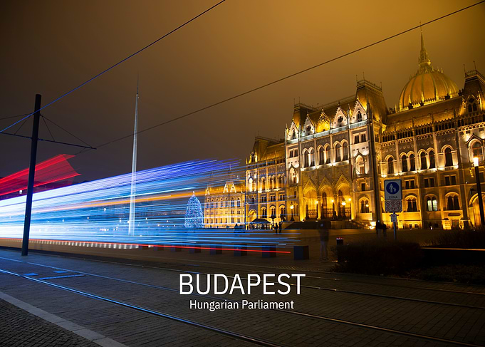 Budapest Hungarian Parliament Night View