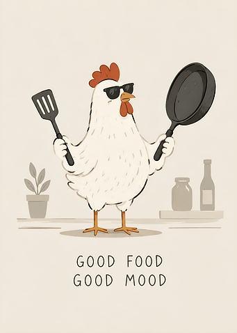 Cool Chef Chicken Kitchen Poster