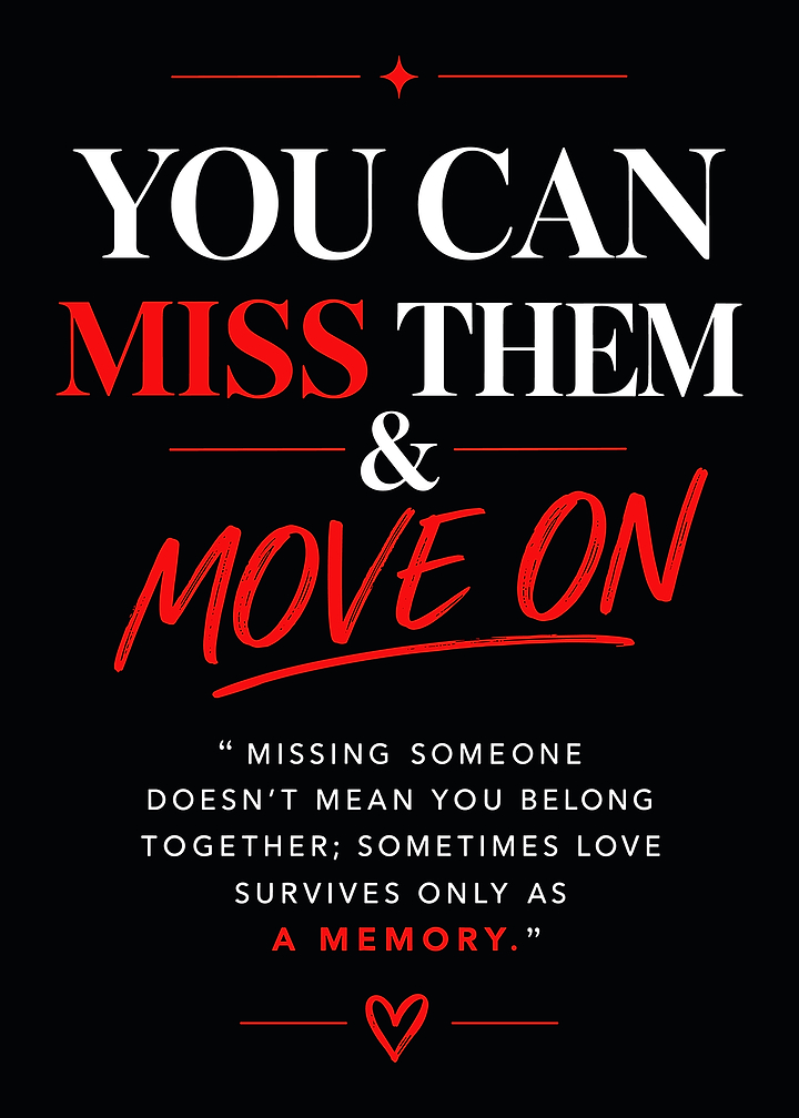 YOU CAN MISS THEM & MOVE ON Inspirational Quote Typography Poster