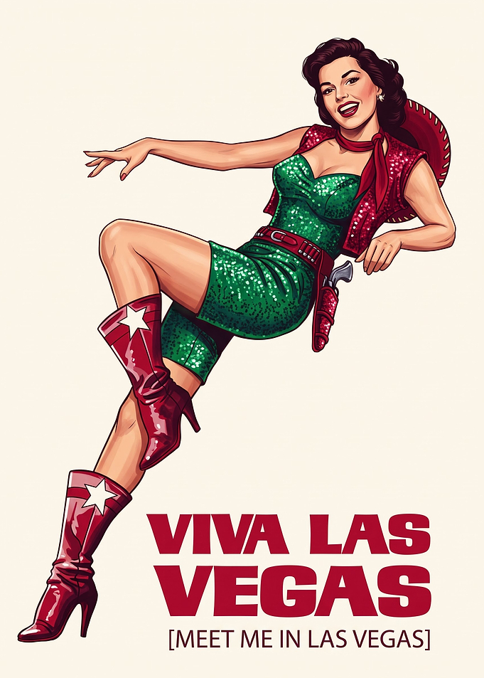 Viva Las Vegas Pin-up Poster