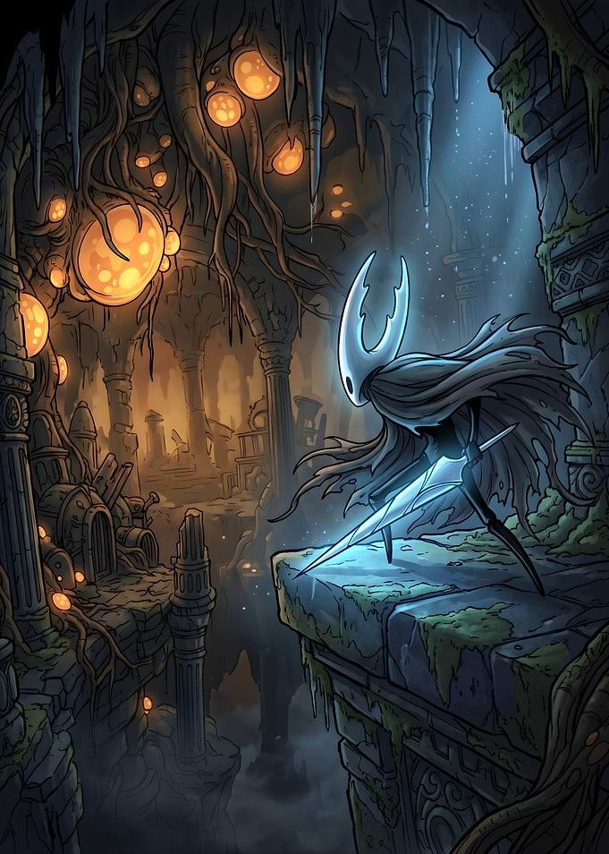 Hollow Knight in Ancient Ruins