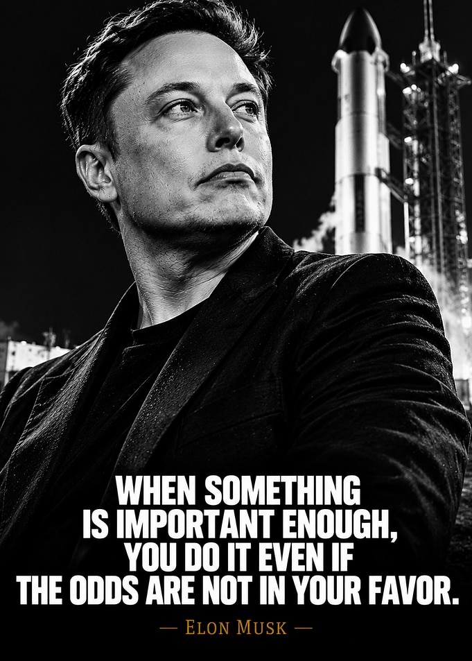Elon Musk Inspirational Quote Poster