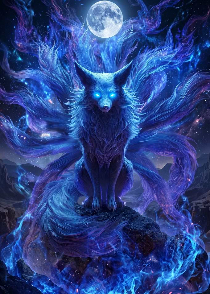 Nine-Tailed Blue Fox Spirit