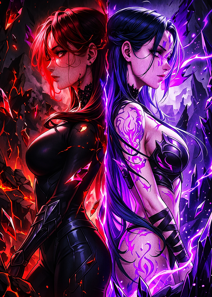Duality of Fire and Void Warriors