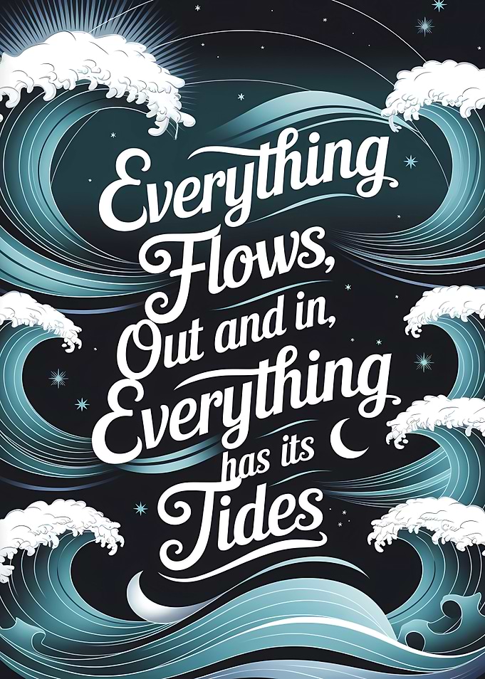Everything Has Its Tides Typography Poster