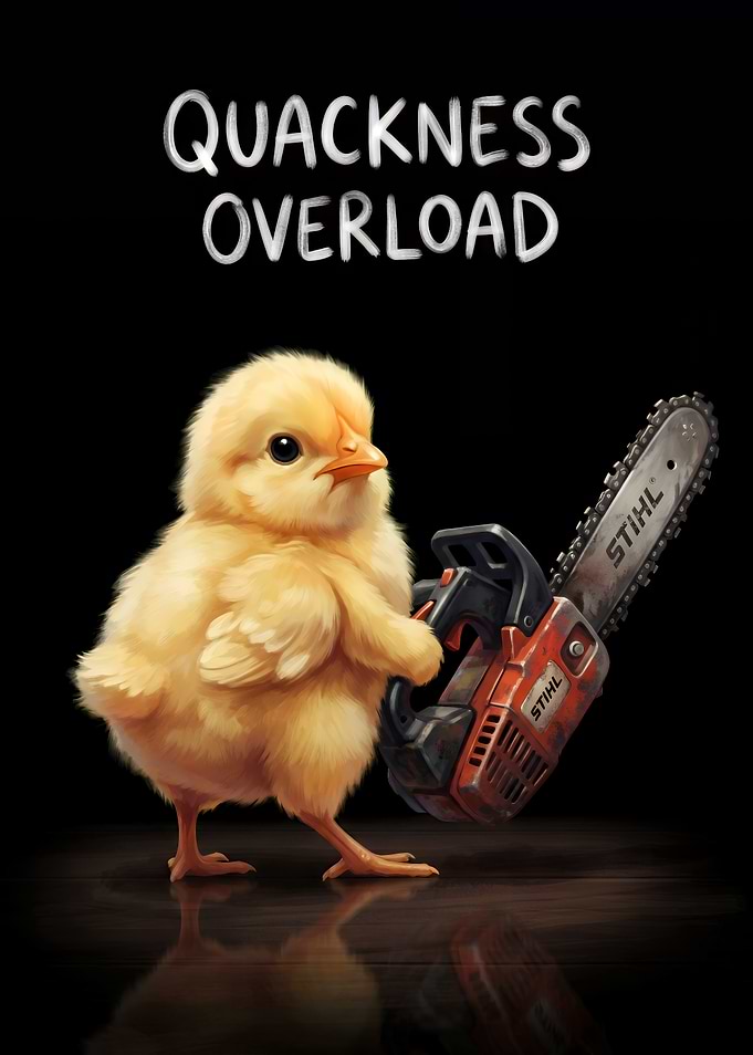 Cute Chick Holding a Chainsaw