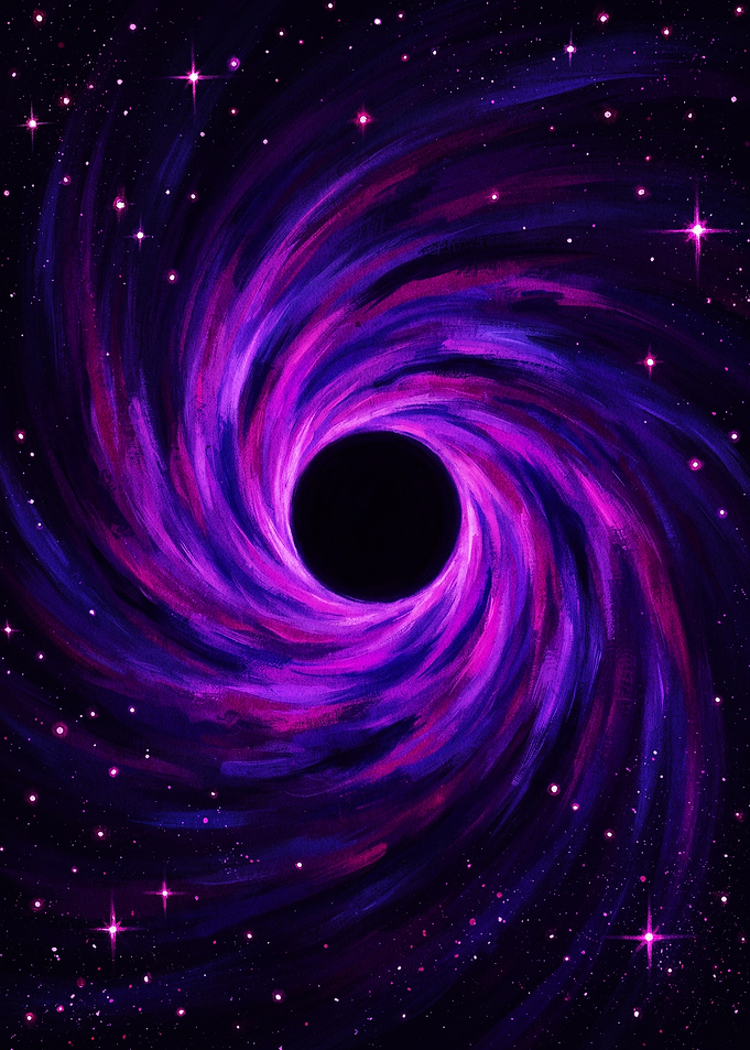 Vibrant Purple Spiral Black Hole