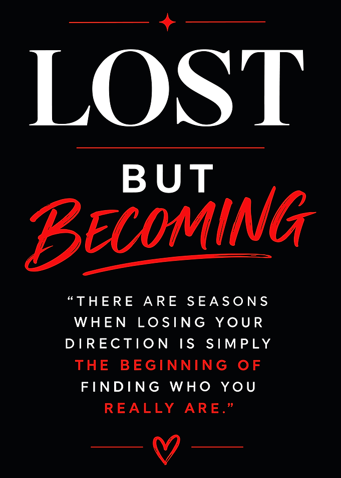 Lost But Becoming Inspirational Quote Poster