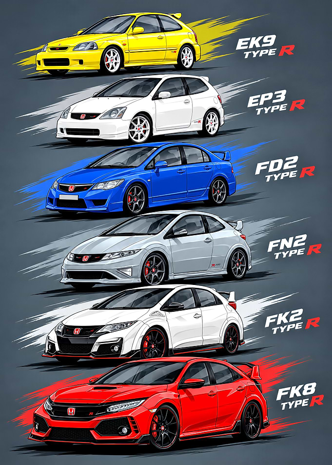 Evolution of Honda Civic Type R