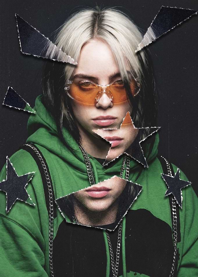 Billie Eilish Collage Portrait
