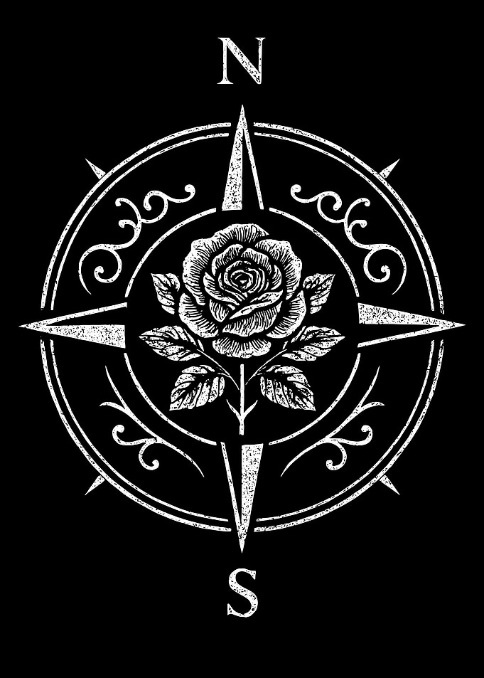 Compass Rose Nautical Emblem