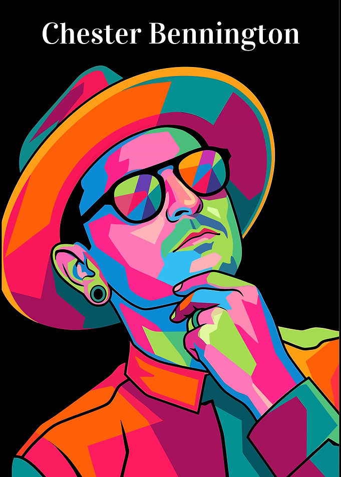 Chester Bennington Pop Art Portrait