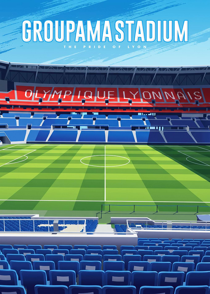 Groupama Stadium Lyon Poster