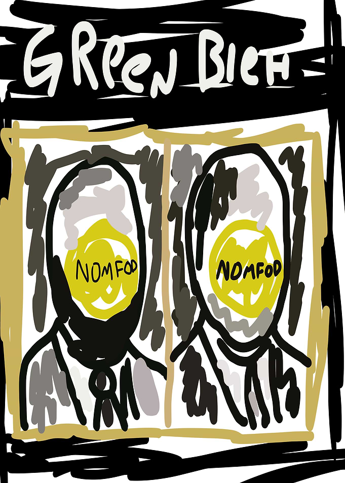 Green Birch Nomfod Abstract Art