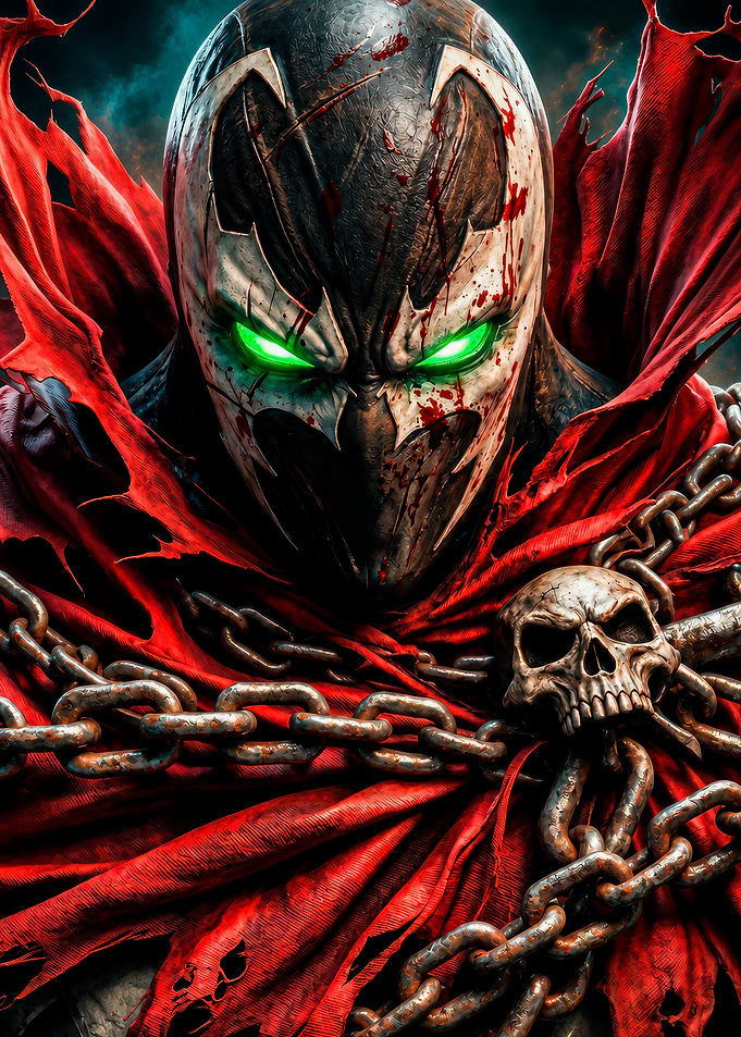 Spawn Comic Book Character Portrait