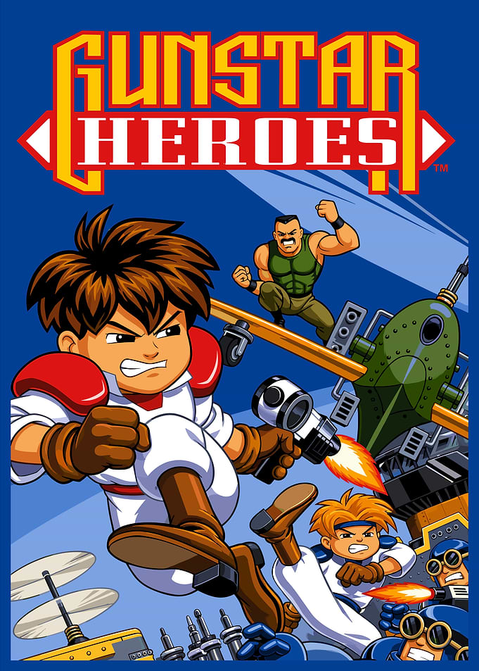 Gunstar Heroes Retro Game Cover Art