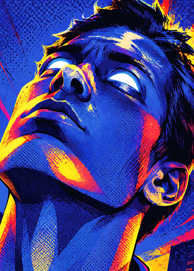 Glowing Eyes Pop Art Portrait