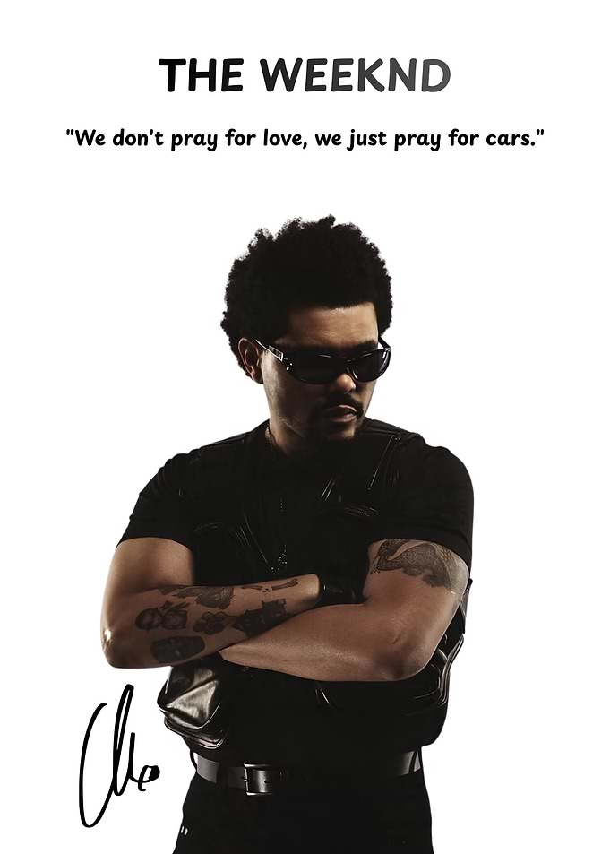 The Weeknd Minimalist Poster