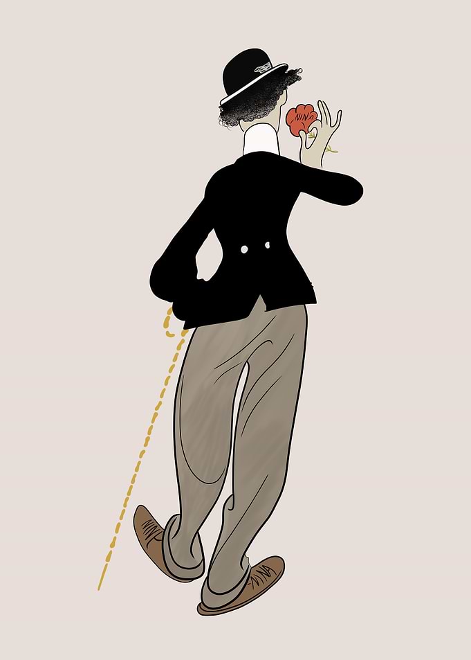 Charlie Chaplin Minimalist Illustration