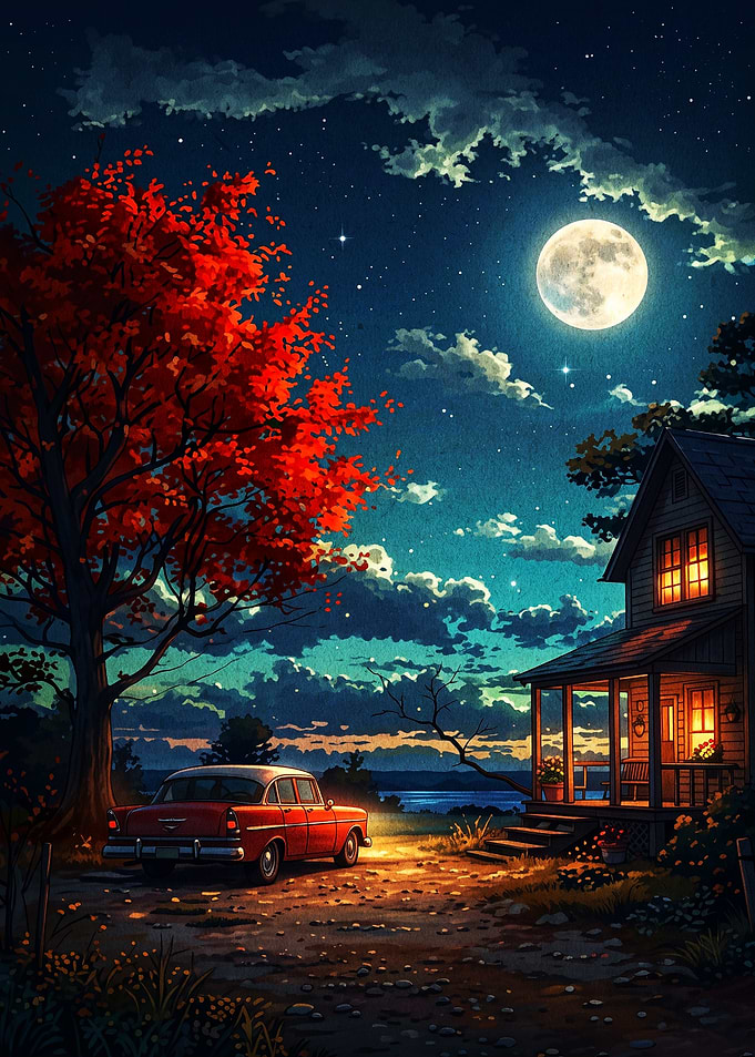 Moonlit House Anime Art