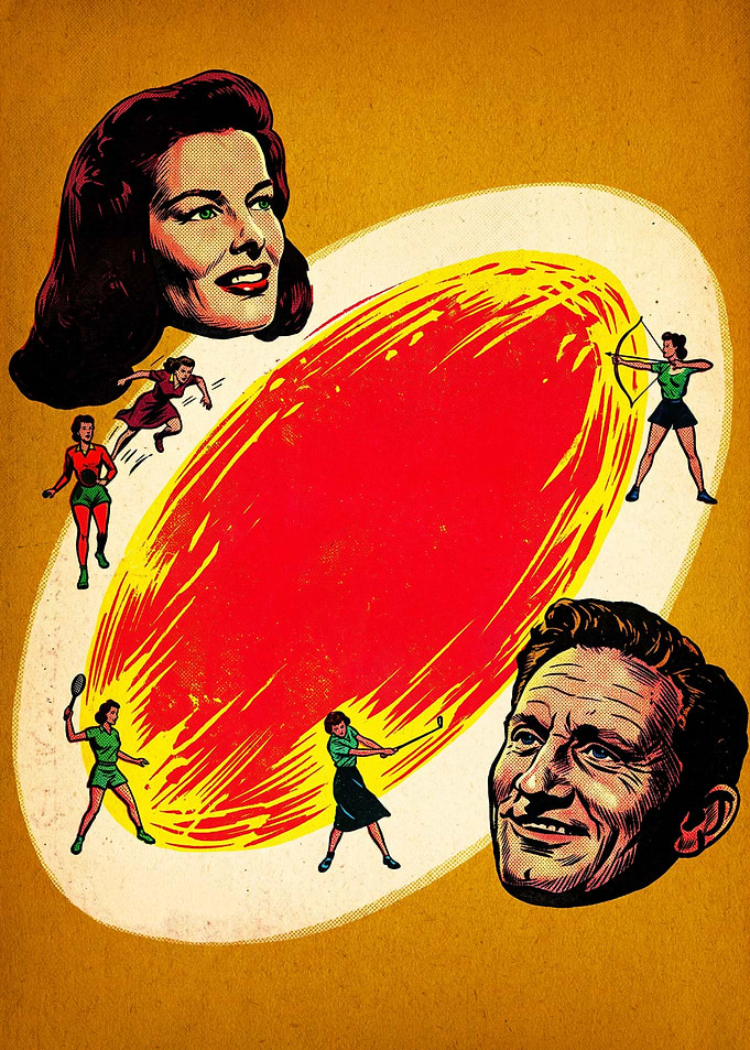 Vintage Sports Collage Poster