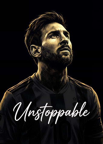 Lionel Messi Unstoppable Portrait