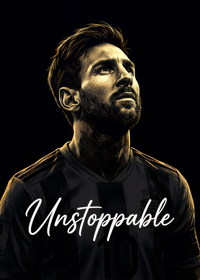 Lionel Messi Unstoppable Portrait
