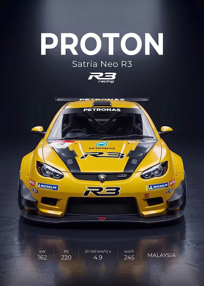 Proton Satria Neo R3 Racing Car