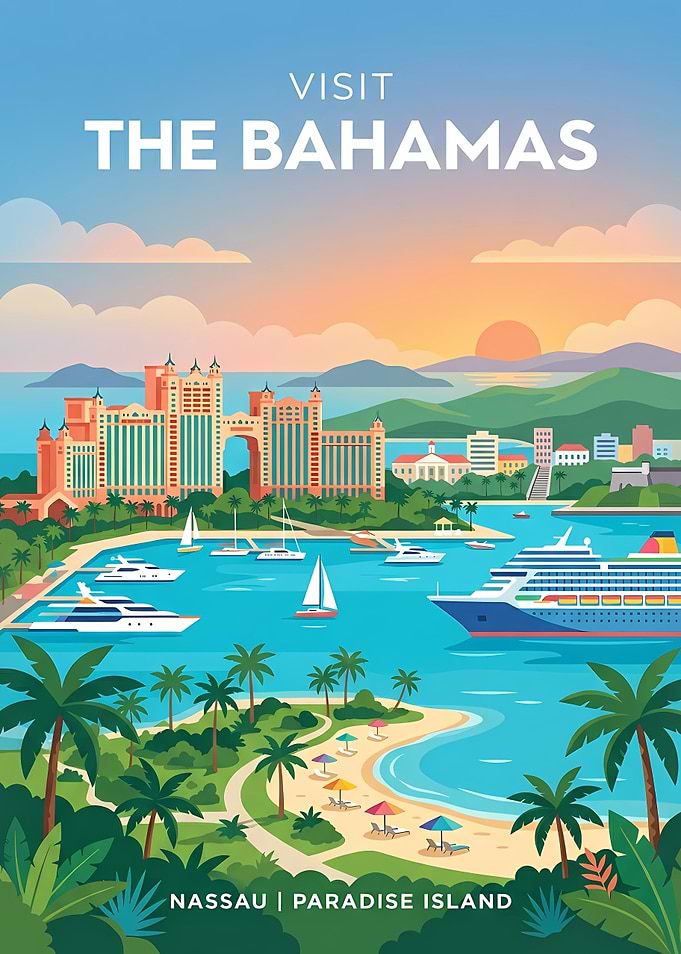 Visit The Bahamas Travel Poster