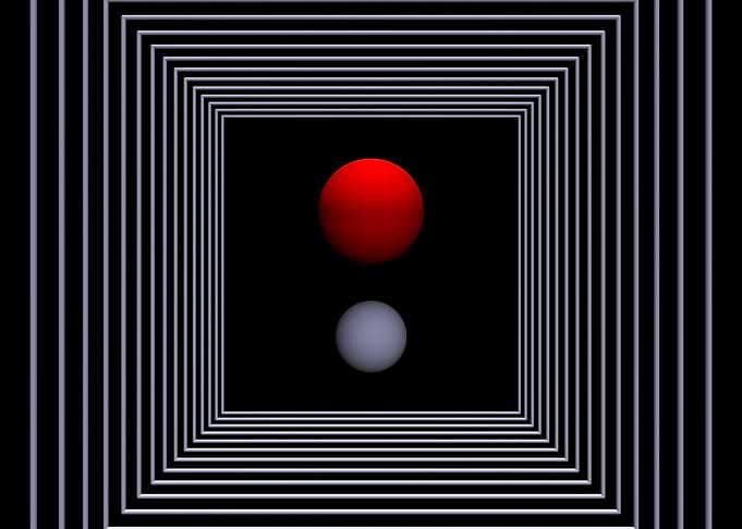 Abstract Spheres in Concentric Square Tunnel
