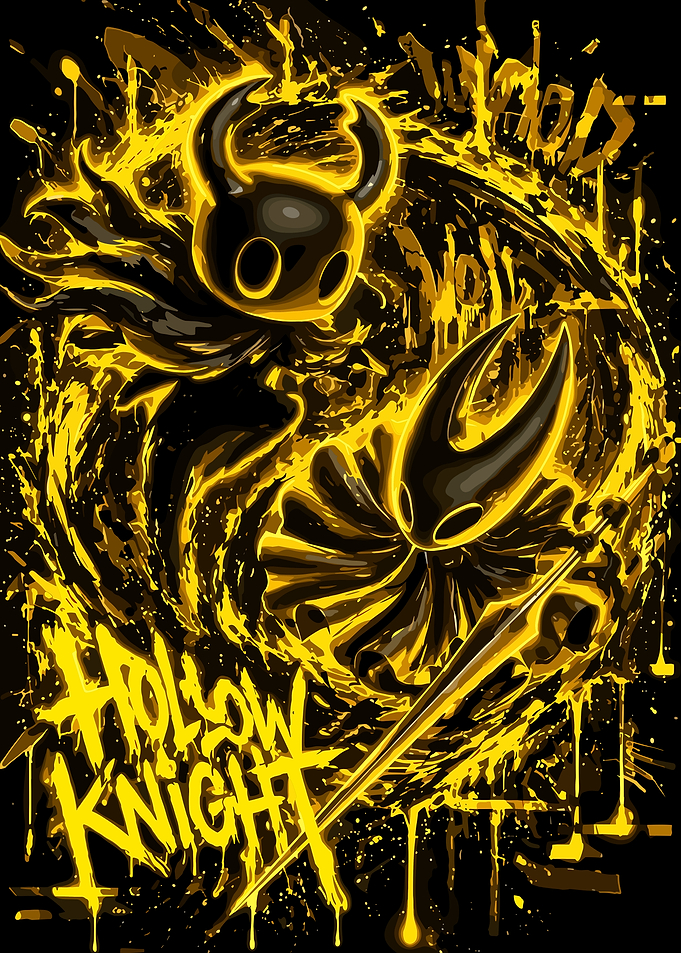Hollow Knight Golden Graffiti Art