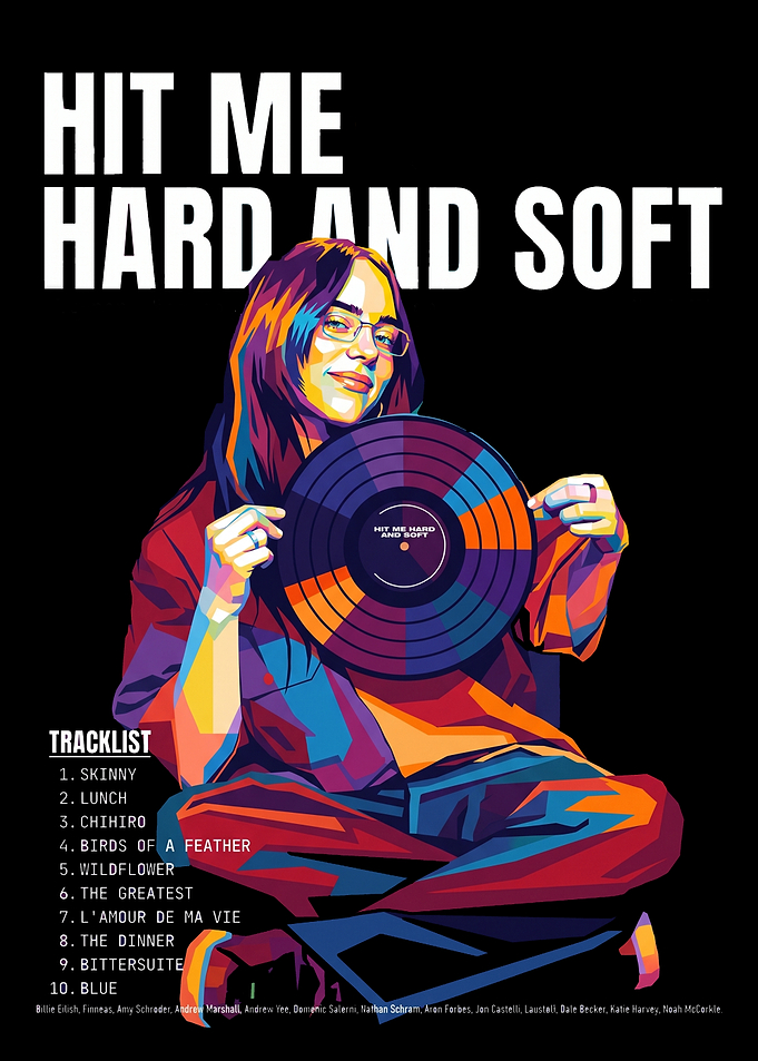 Billie Eilish Hit Me Hard and Soft Poster
